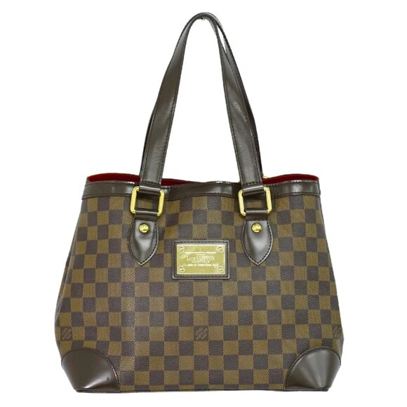 Louis Vuitton Hampstead PM N51205 Damier Ebene Canvas Tote Handbag Brown - Picture 1 of 10